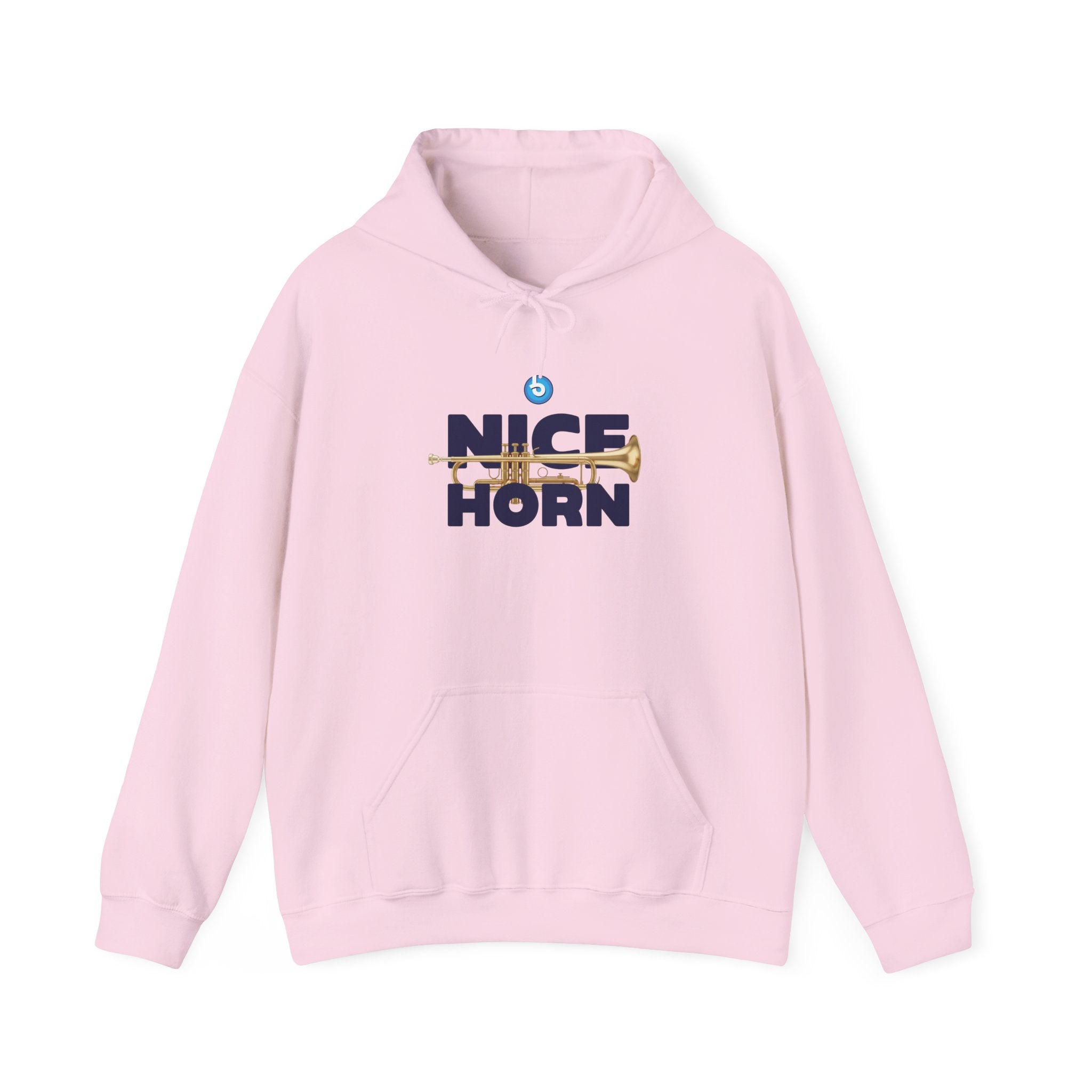 Blasta Brass "Nice Horn" Hoodie — Brass Band Slogan Sweatshirt