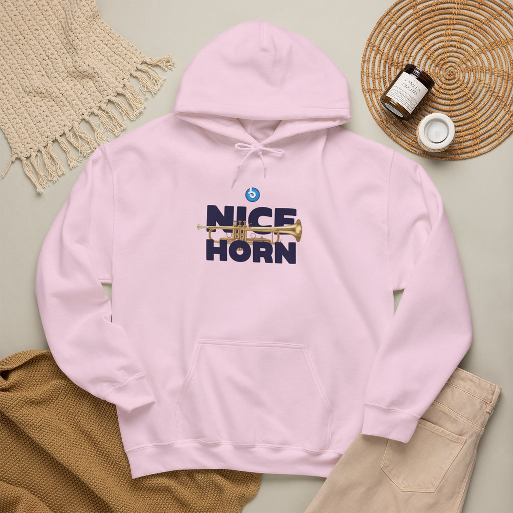 Blasta Brass "Nice Horn" Hoodie — Brass Band Slogan Sweatshirt