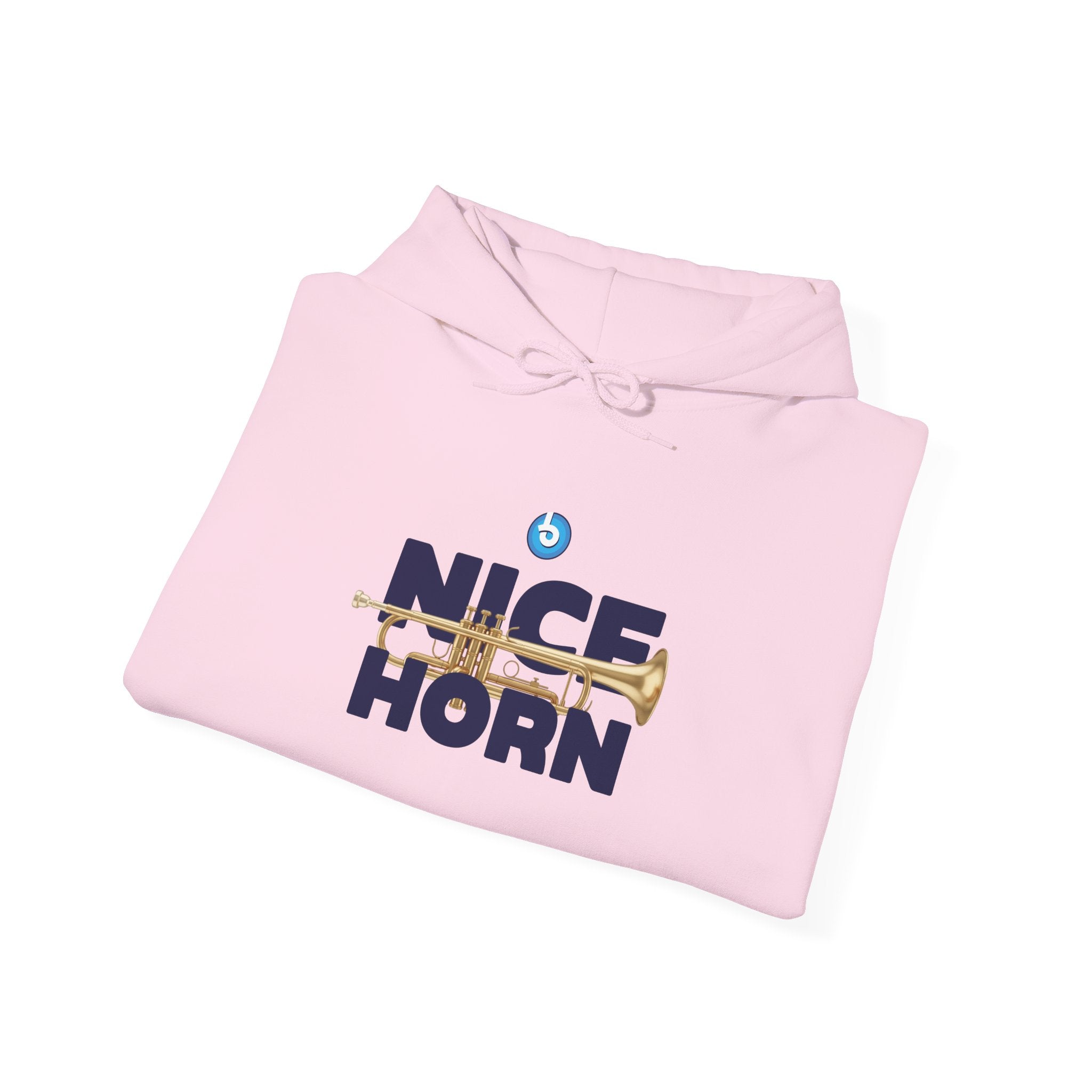Blasta Brass "Nice Horn" Hoodie — Brass Band Slogan Sweatshirt