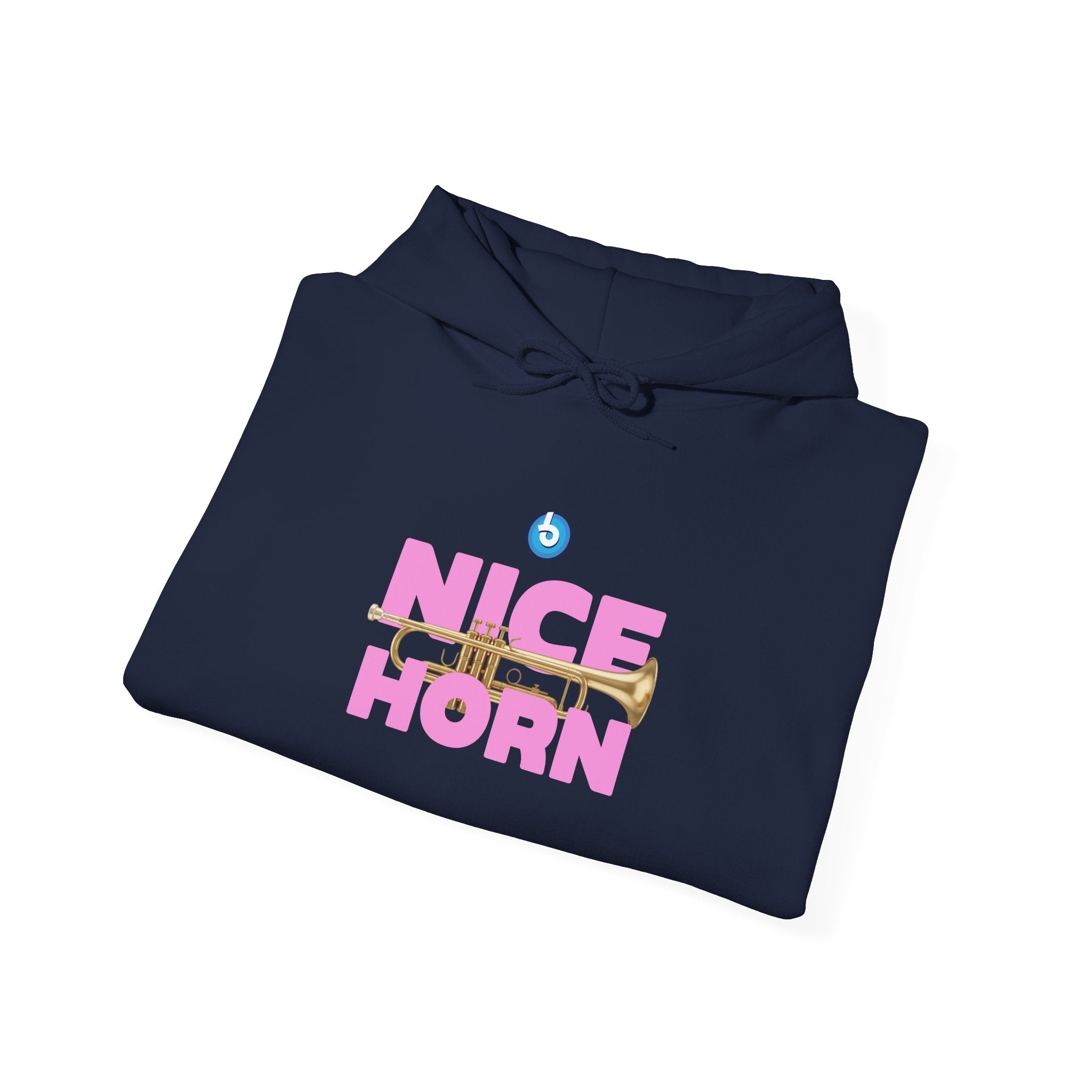 Blasta Brass "Nice Horn" Hoodie — Brass Band Slogan Sweatshirt