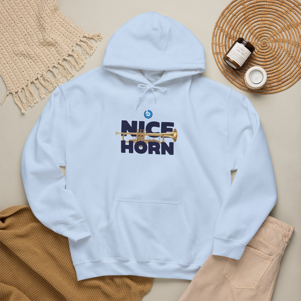 Blasta Brass "Nice Horn" Hoodie — Brass Band Slogan Sweatshirt