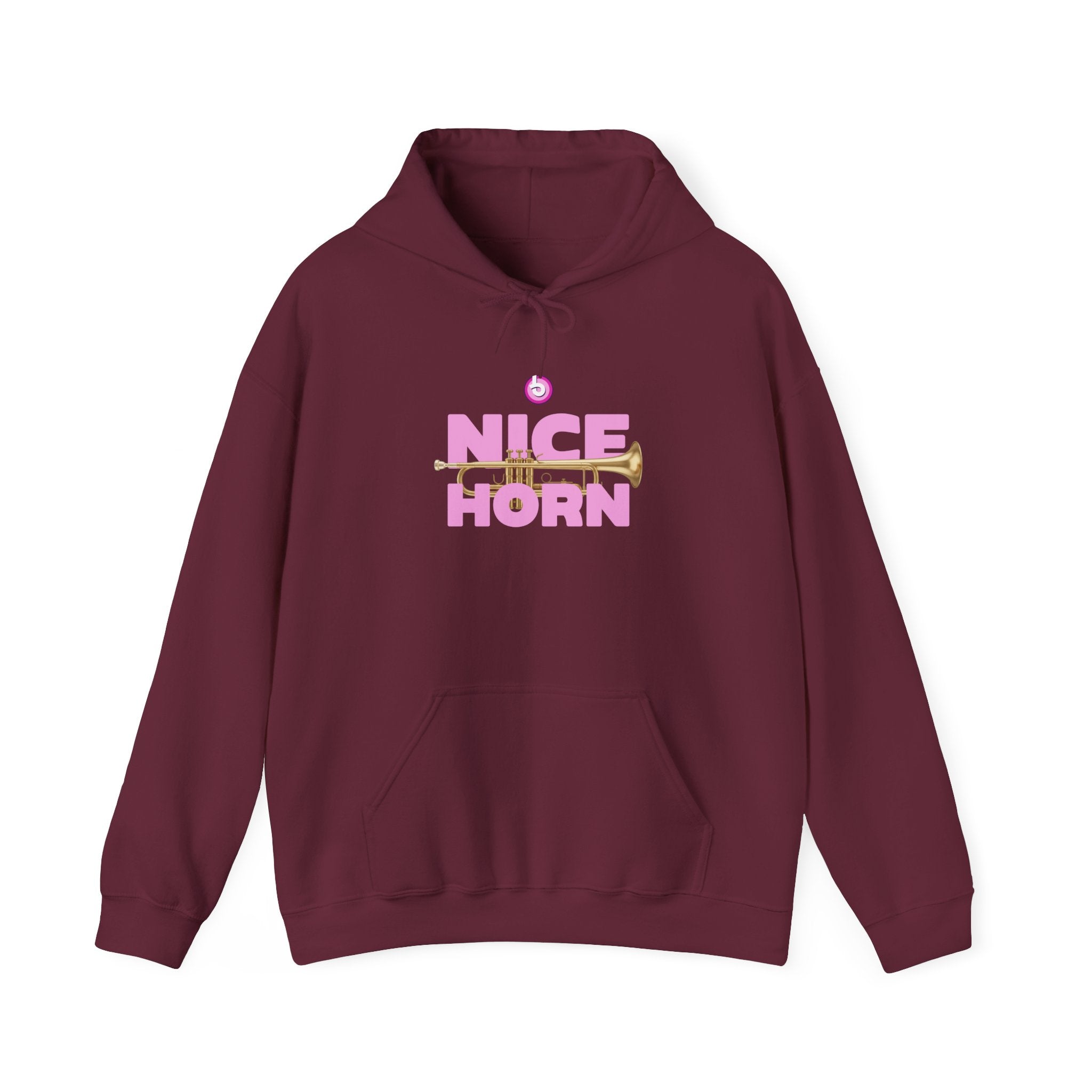 Blasta Brass "Nice Horn" Hoodie — Brass Band Slogan Sweatshirt